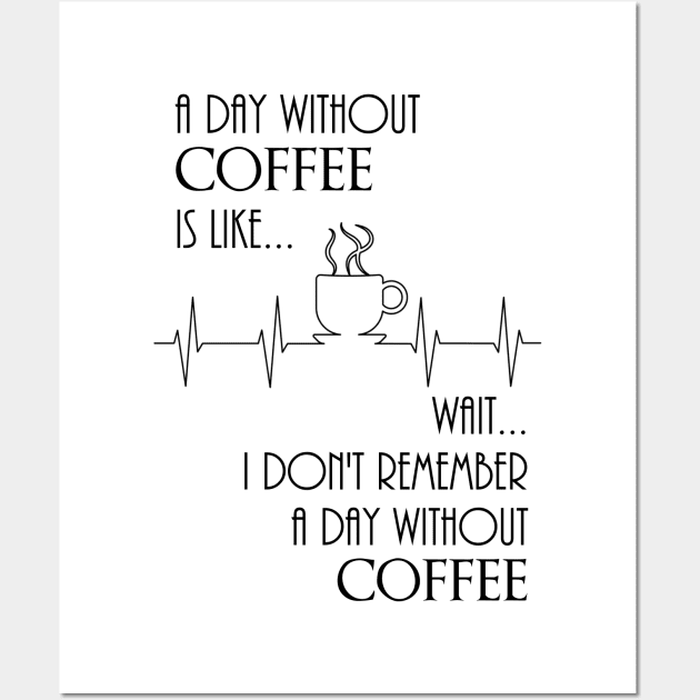 A Day Without Coffee, Wait.... Wall Art by All Thumbs